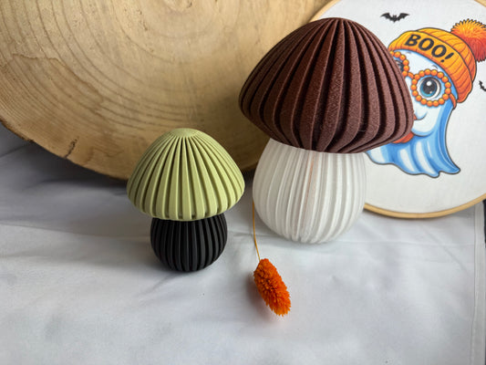 Dekorative Pilzfiguren mit Rillen-Design – stilvolle Wohnaccessoires 🍄✨